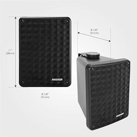 KICKER KB6B 2-Way Full Range Indoor Outdoor Speakers
